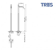 MONOMANDO LAVABO DE PIE STUDY TRES GRIFERIA